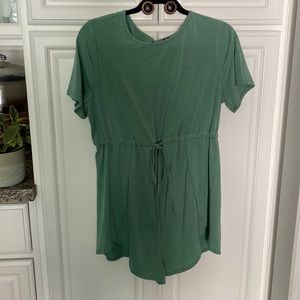 Green Shein maternity romper